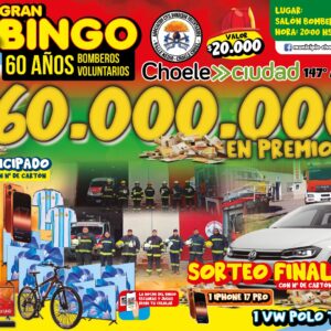 Gran Bingo Choele Choel - 60 Años Bomberos Voluntarios